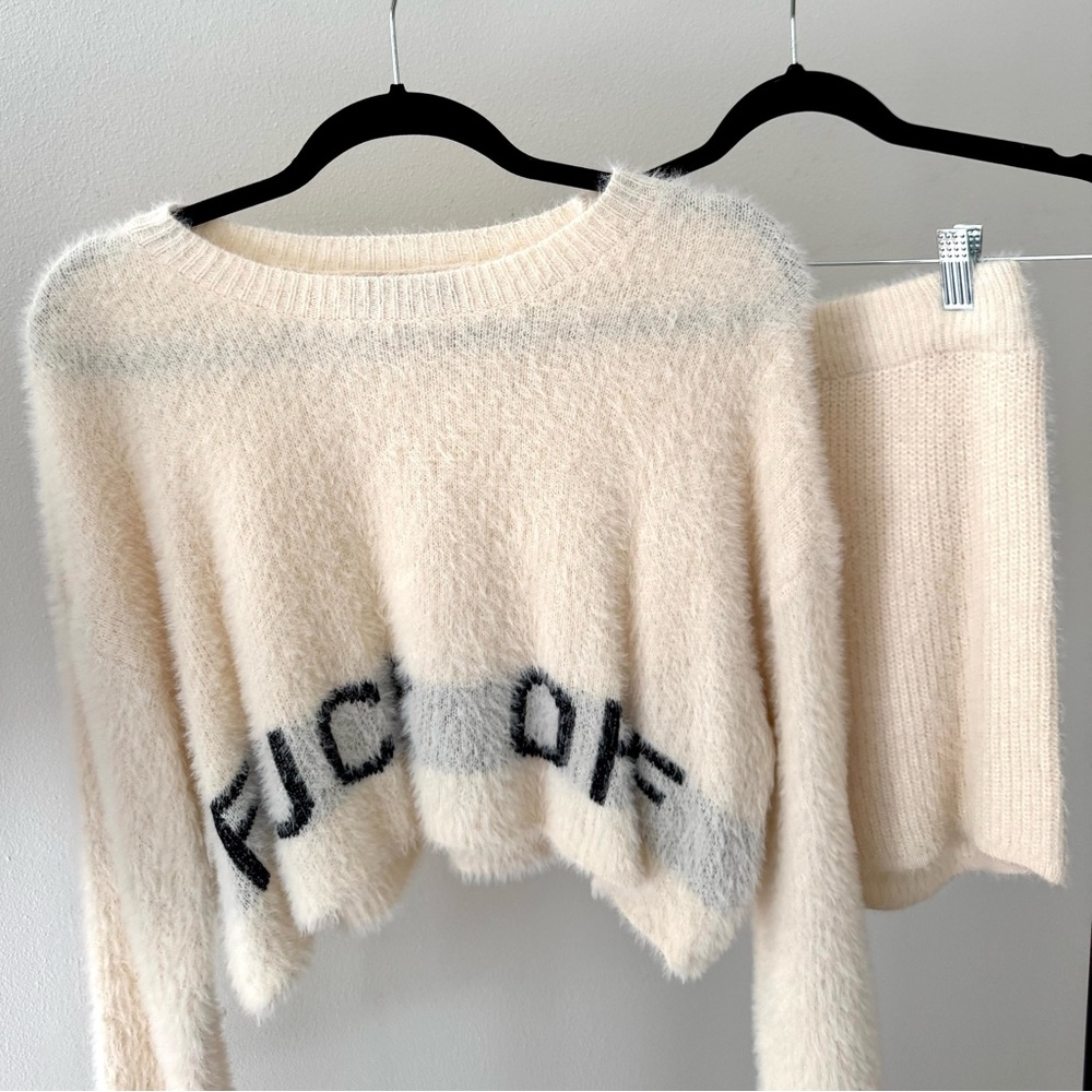 NWOT NASTY GAL COLLECTION ‘F OFF’ TOP + SHORT SET.